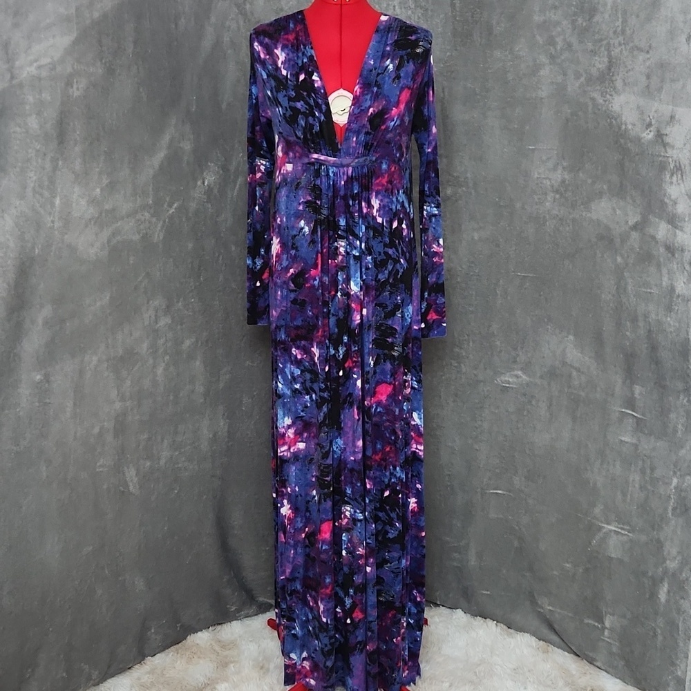 Rachel Pally long sleeved Kaftan dress in purple size XS - Picture 2 of 10